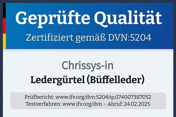 Geprüfte Qualität Ledergürtel (Büffelleder) von Renate Hendrix-Vögeler