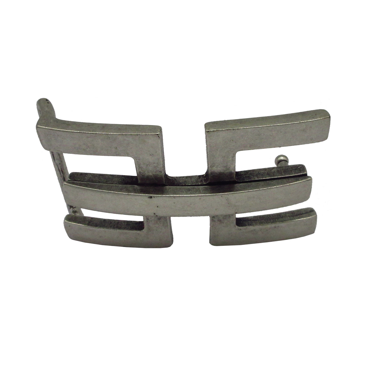 Gürtelschließe Gürtelschnalle Schnalle Buckle grau Silber für 4 cm breiten Gürtel