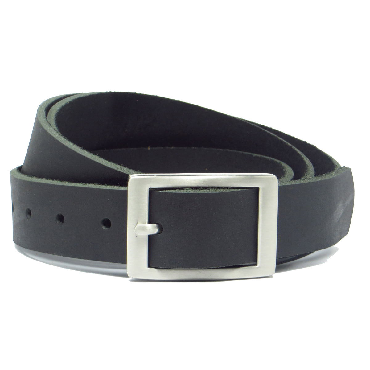 Ledergürtel 3 cm breit schwarz Büffelleder
