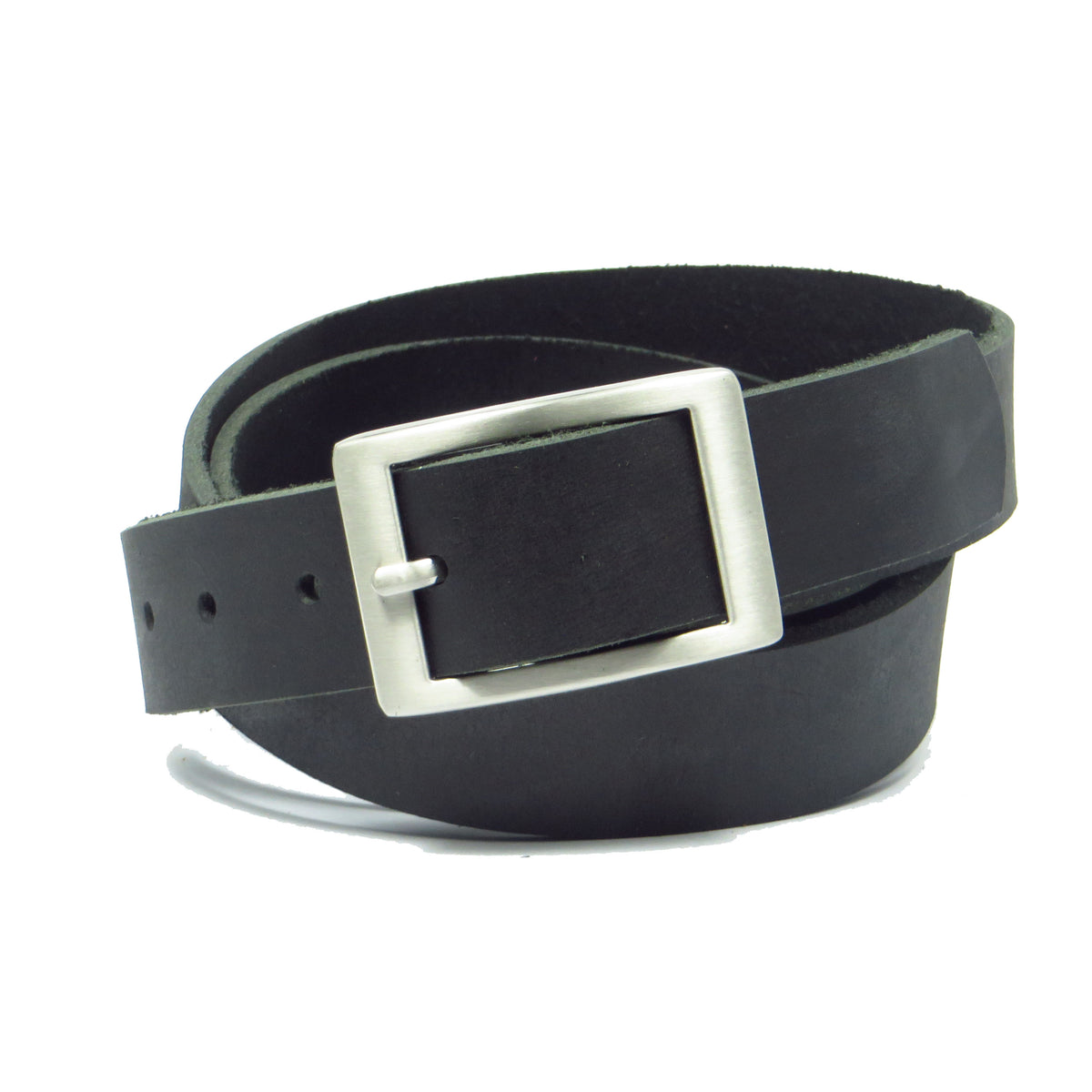 Ledergürtel 3 cm breit schwarz Büffelleder