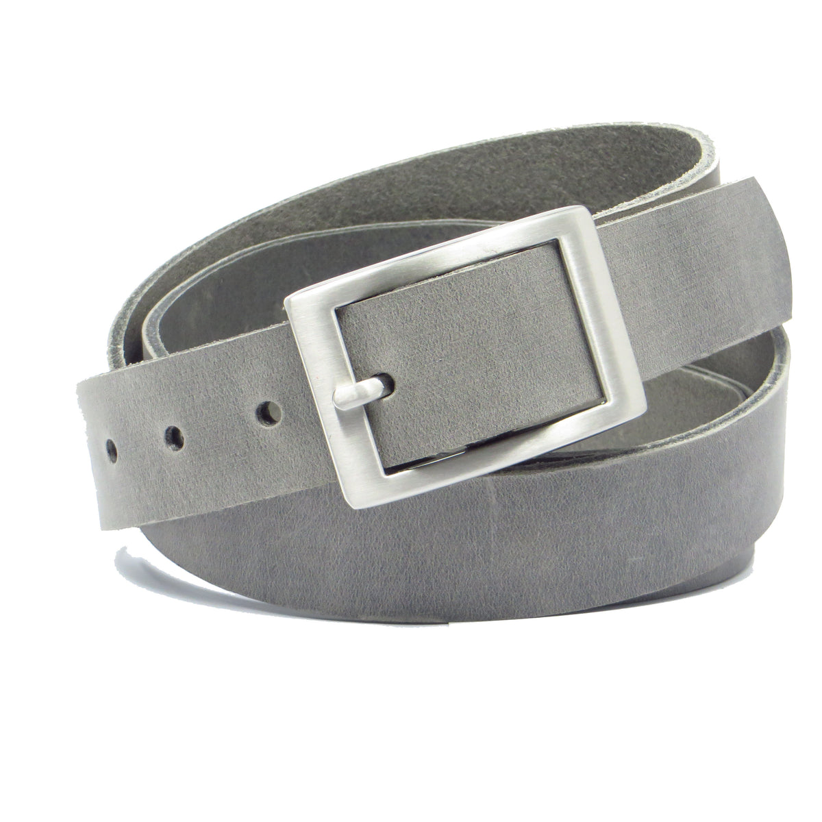 Ledergürtel 3 cm breit hellgrau Rindsleder