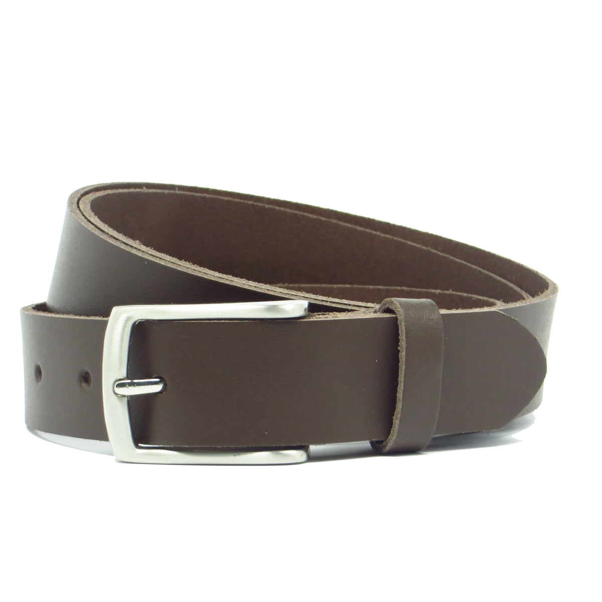 Ledergürtel 3 cm breit dunkelbraun aus feinem Rindsleder