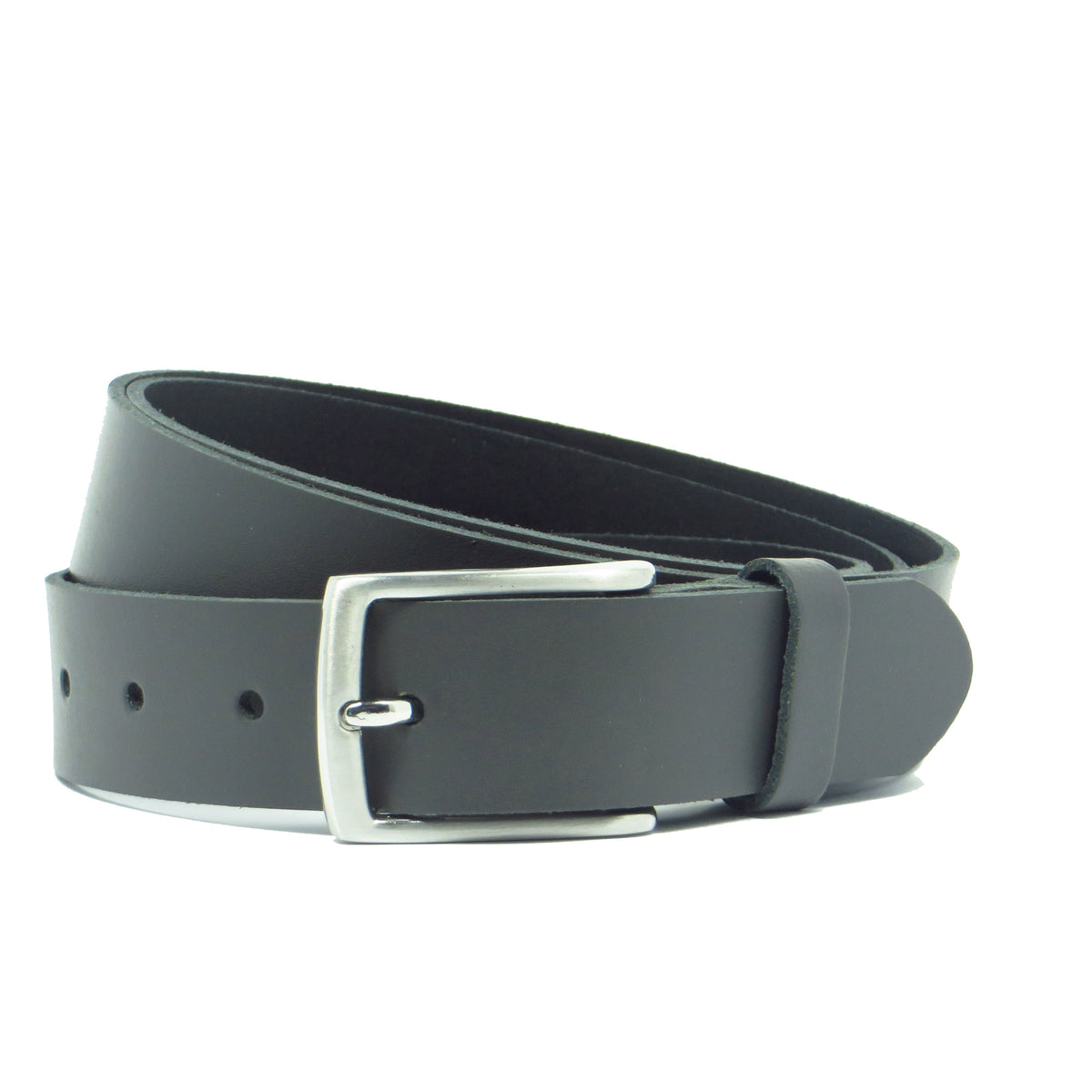 Ledergürtel 3 cm breit grau aus feinem Rindsleder