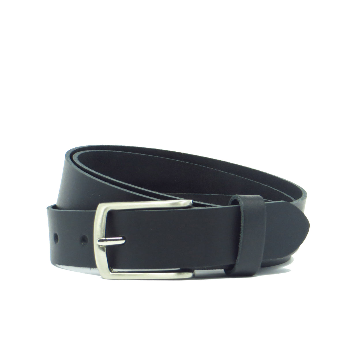 Ledergürtel 3 cm breit schwarz aus feinem Rindsleder