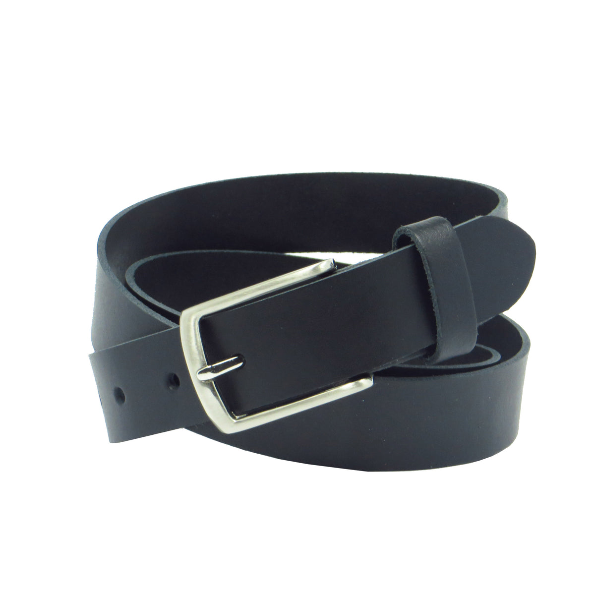 Ledergürtel 3 cm breit schwarz aus feinem Rindsleder