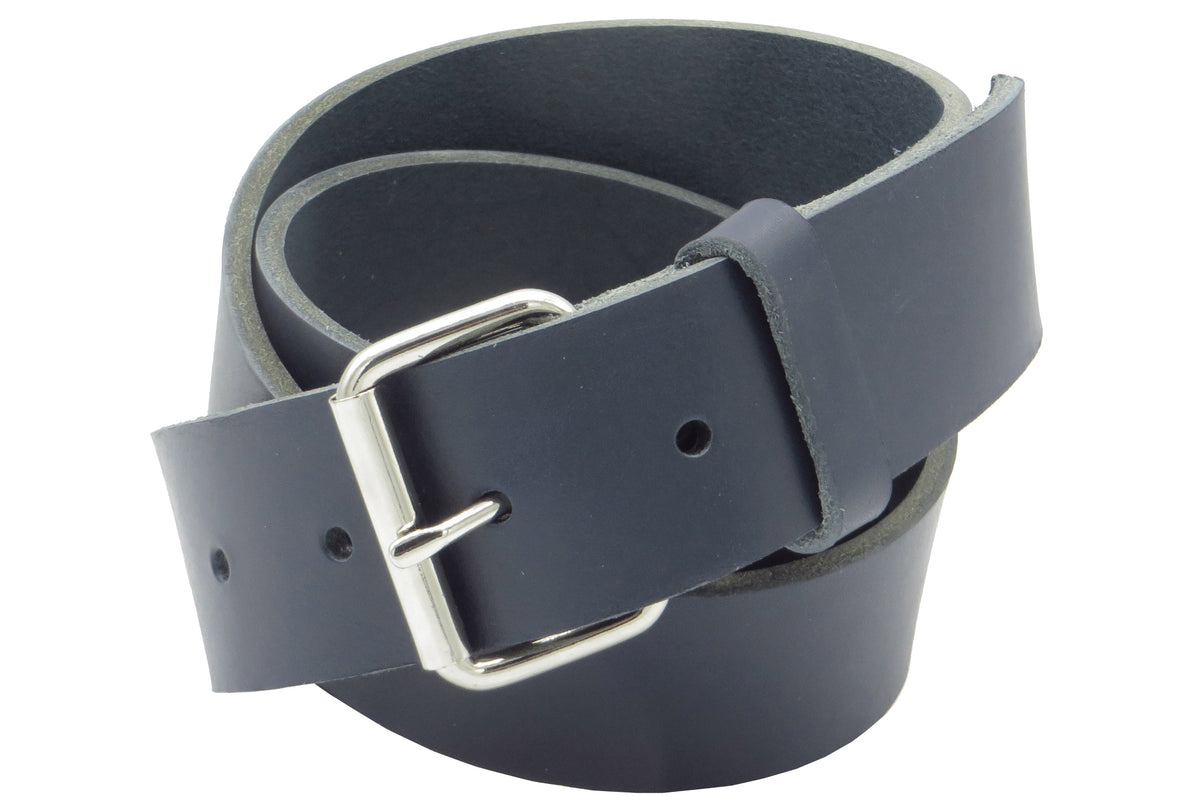 Arbeitsgürtel Ledergürtel Handwerkergürtel 4 cm breit dunkelblau Rindsleder