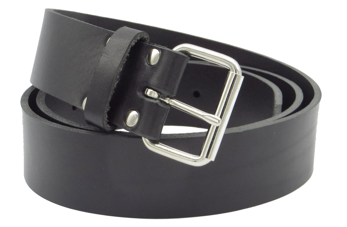 Übergröße Überlänge Arbeitsgürtel Ledergürtel Handwerkergürtel 4 cm breit schwarz Rindsleder