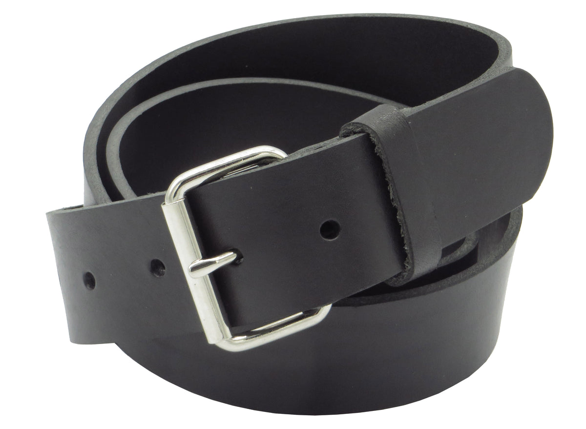 Übergröße Überlänge Arbeitsgürtel Ledergürtel Handwerkergürtel 4 cm breit schwarz Rindsleder
