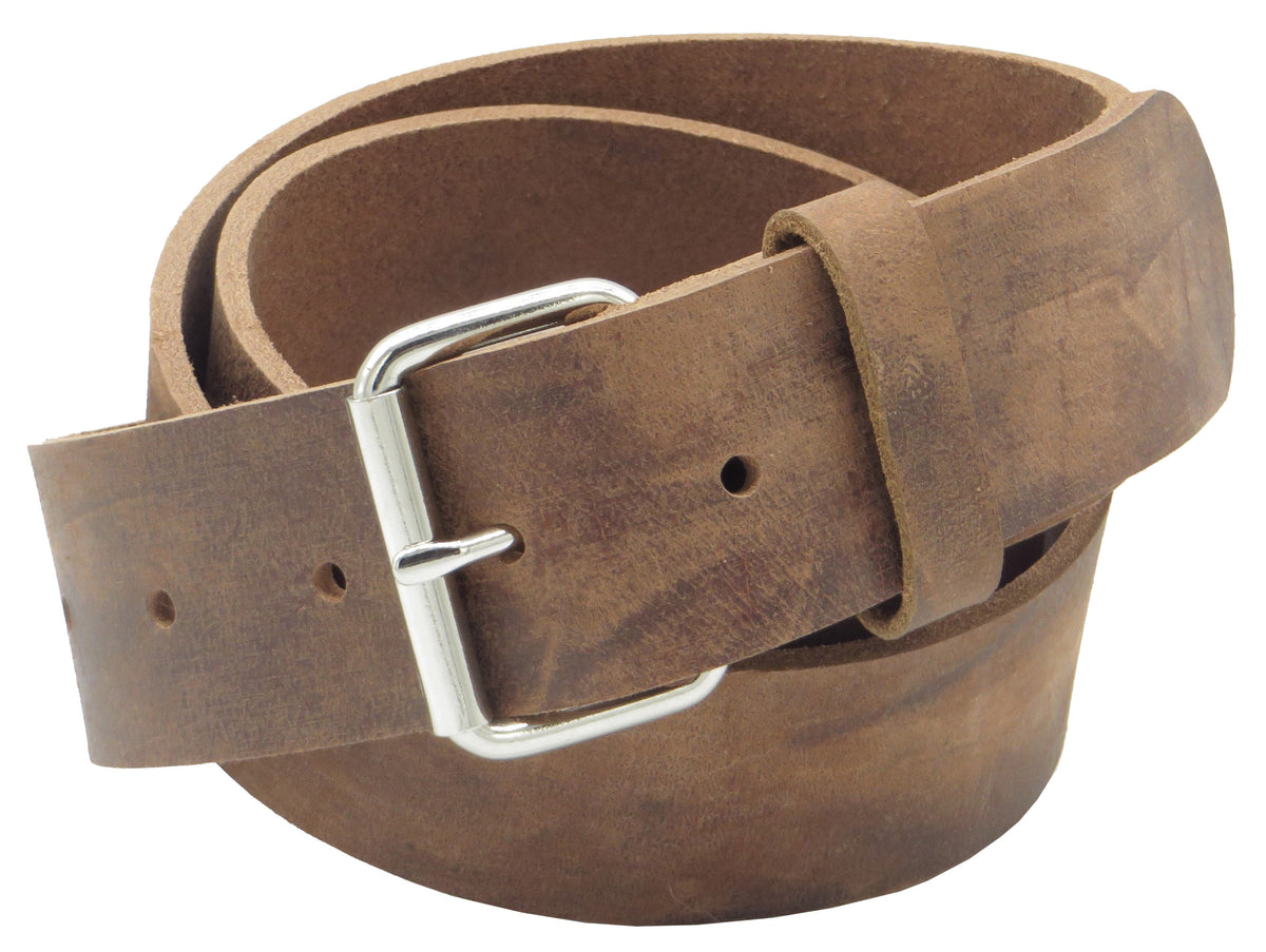 Arbeitsgürtel Ledergürtel Handwerkergürtel 4 cm breit braun Büffelleder