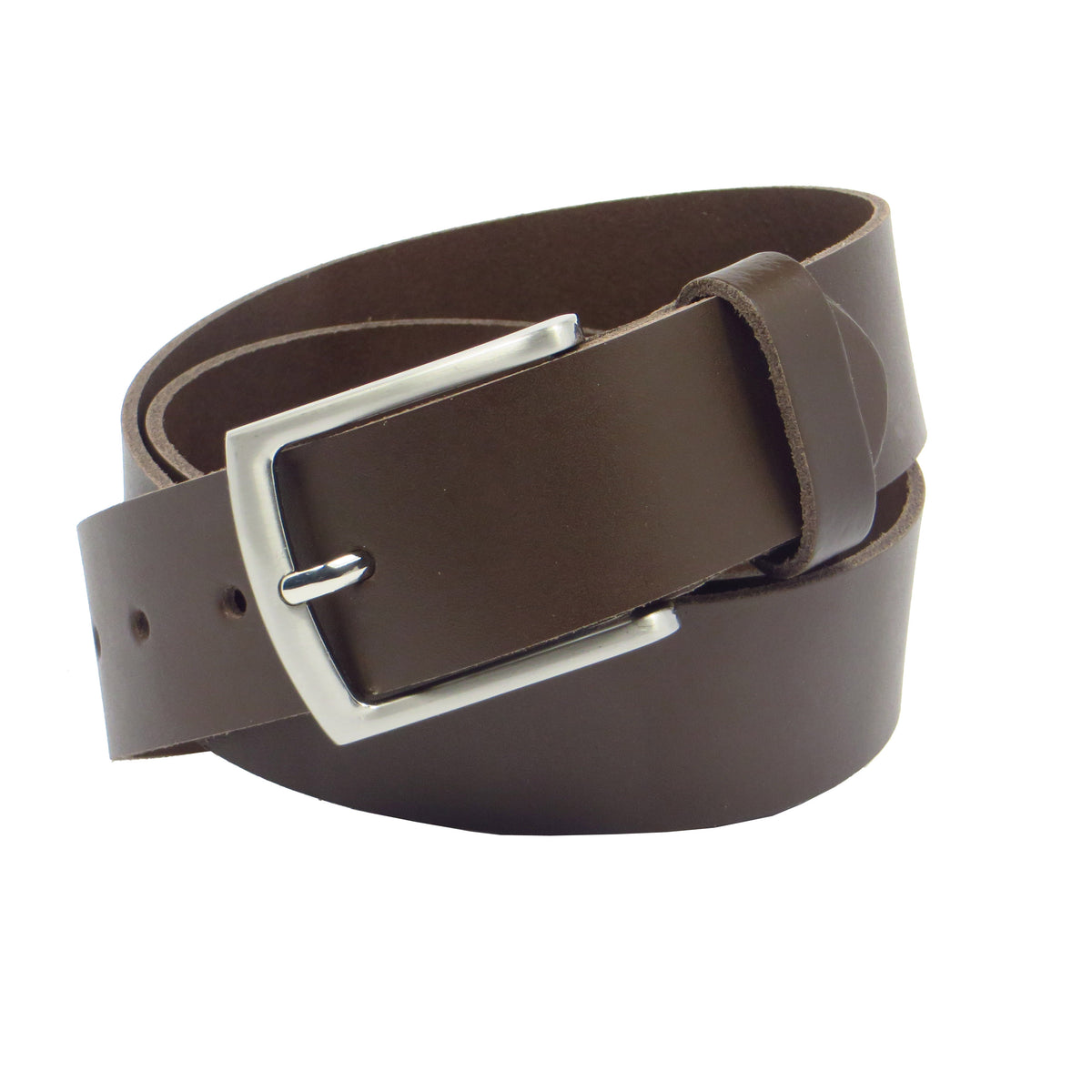Ledergürtel 4 cm breit dunkelbraun aus feinem Rindsleder
