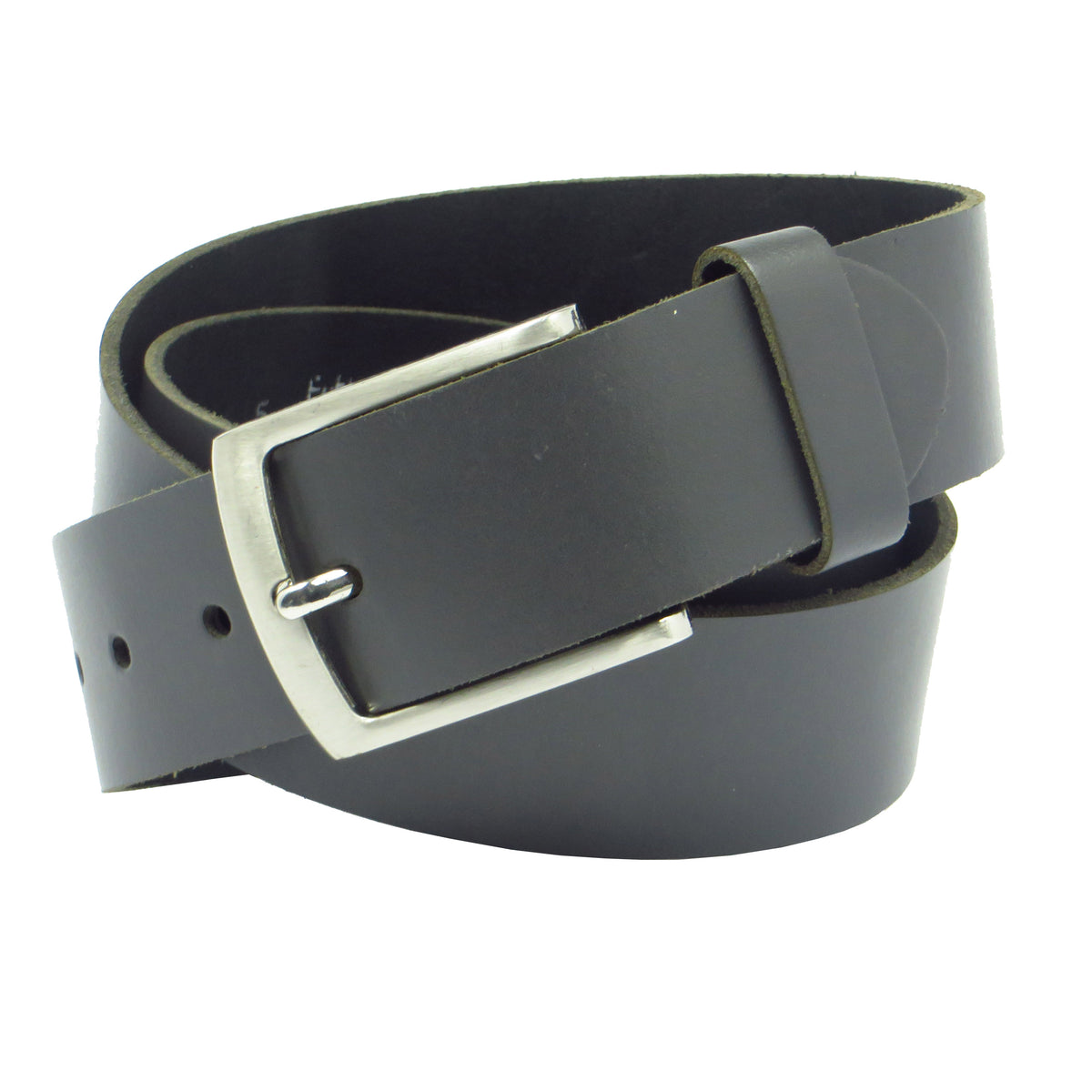 Ledergürtel 4 cm breit grau aus feinem Rindsleder