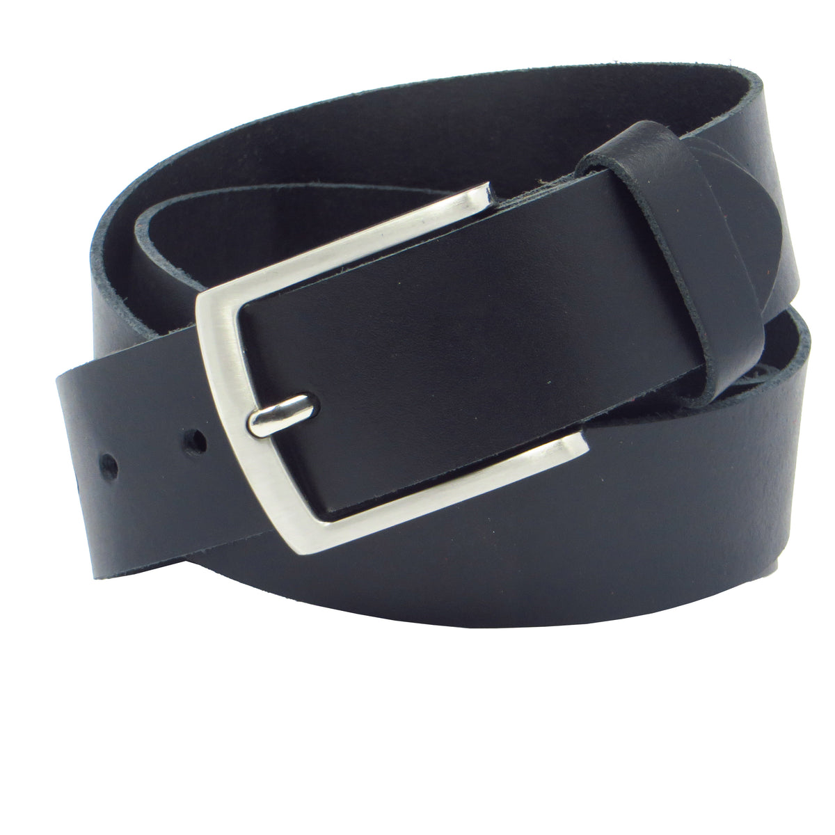 Ledergürtel 4 cm breit schwarz aus feinem Rindsleder