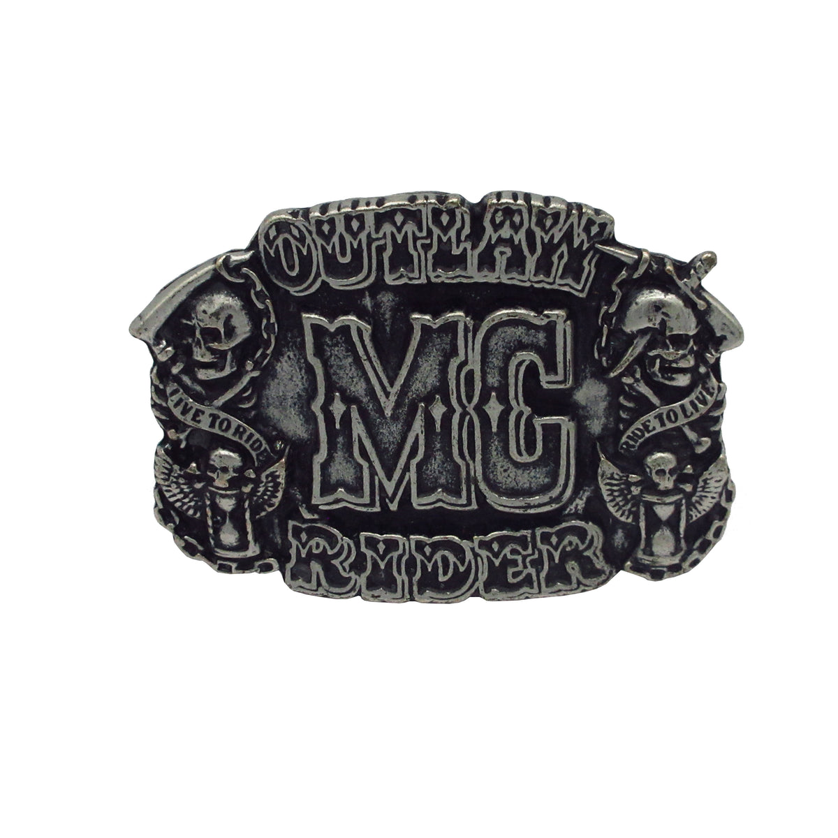 Gürtelschließe Gürtelschnalle Schnalle Buckle grau schwarz für 4 cm breiten Gürtel