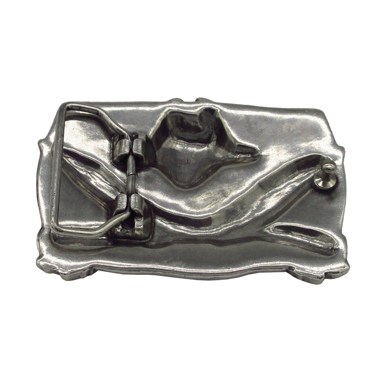 Gürtelschließe Gürtelschnalle Schnalle Buckle grau Silber für 4 cm breiten Gürtel