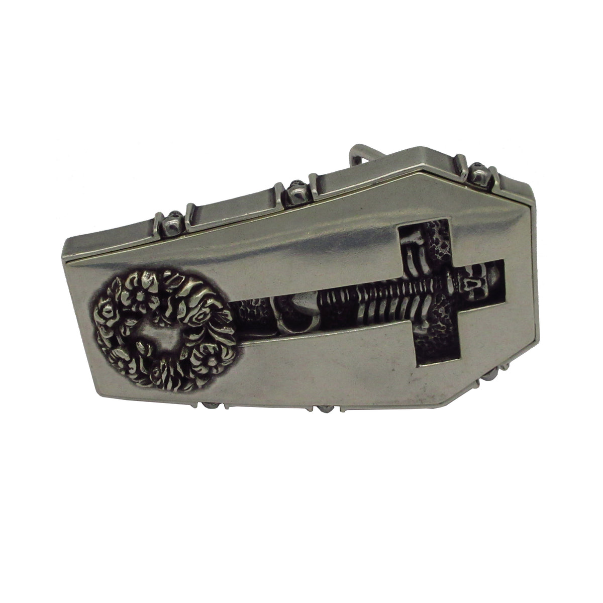 Gürtelschließe Gürtelschnalle Schnalle Buckle grau Silber für 4 cm breiten Gürtel