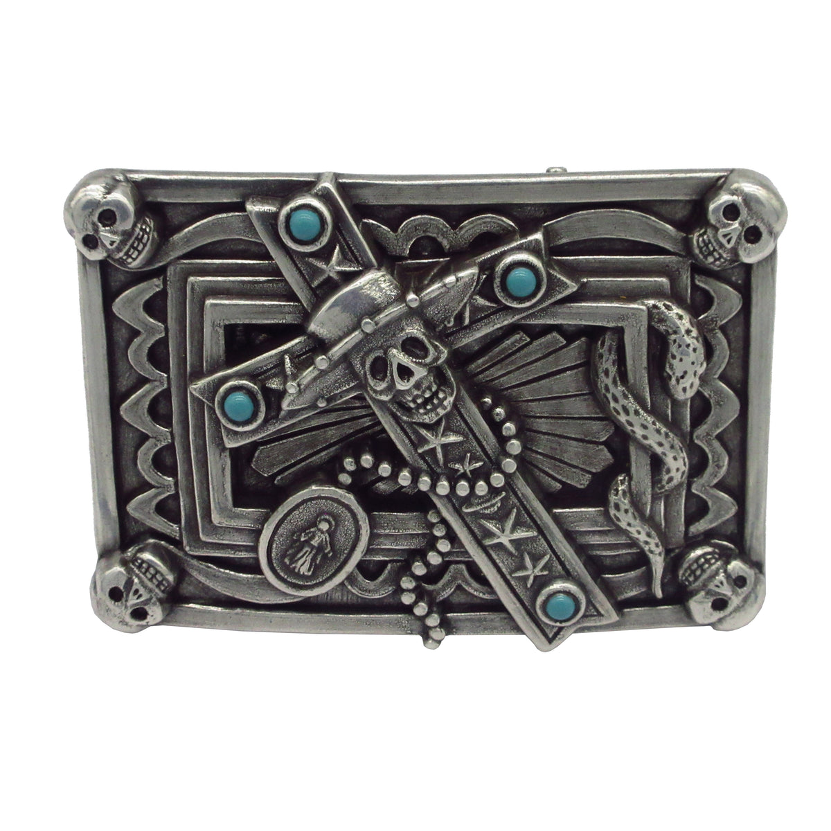 Gürtelschließe Gürtelschnalle Schnalle Buckle grau Silber für 4 cm breiten Gürtel