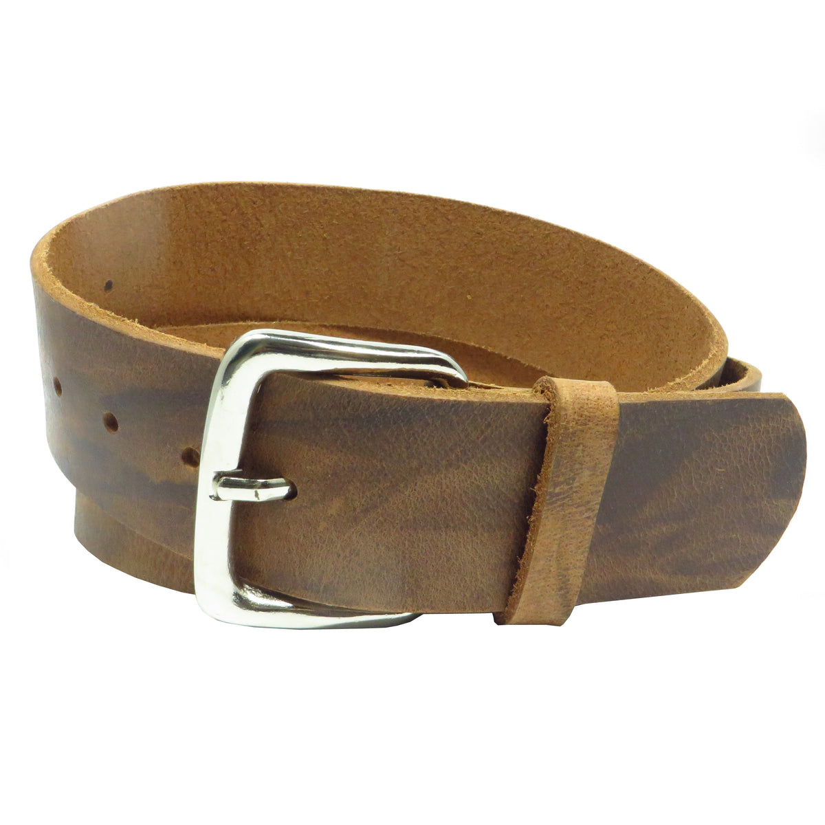 Ledergürtel 5 cm breit braun natur Büffelleder