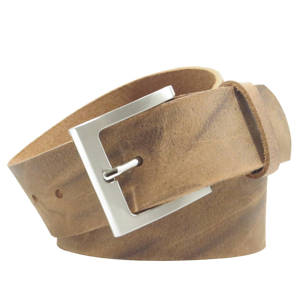Ledergürtel 4 cm breit natur Büffelleder