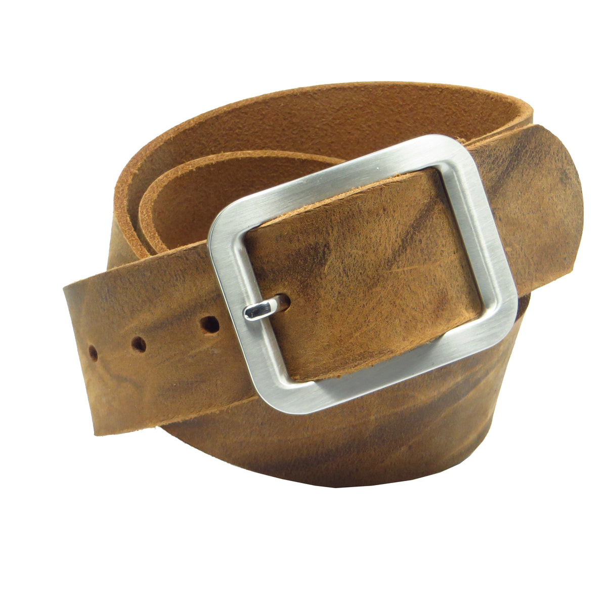 Ledergürtel 4 cm breit natur Büffelleder
