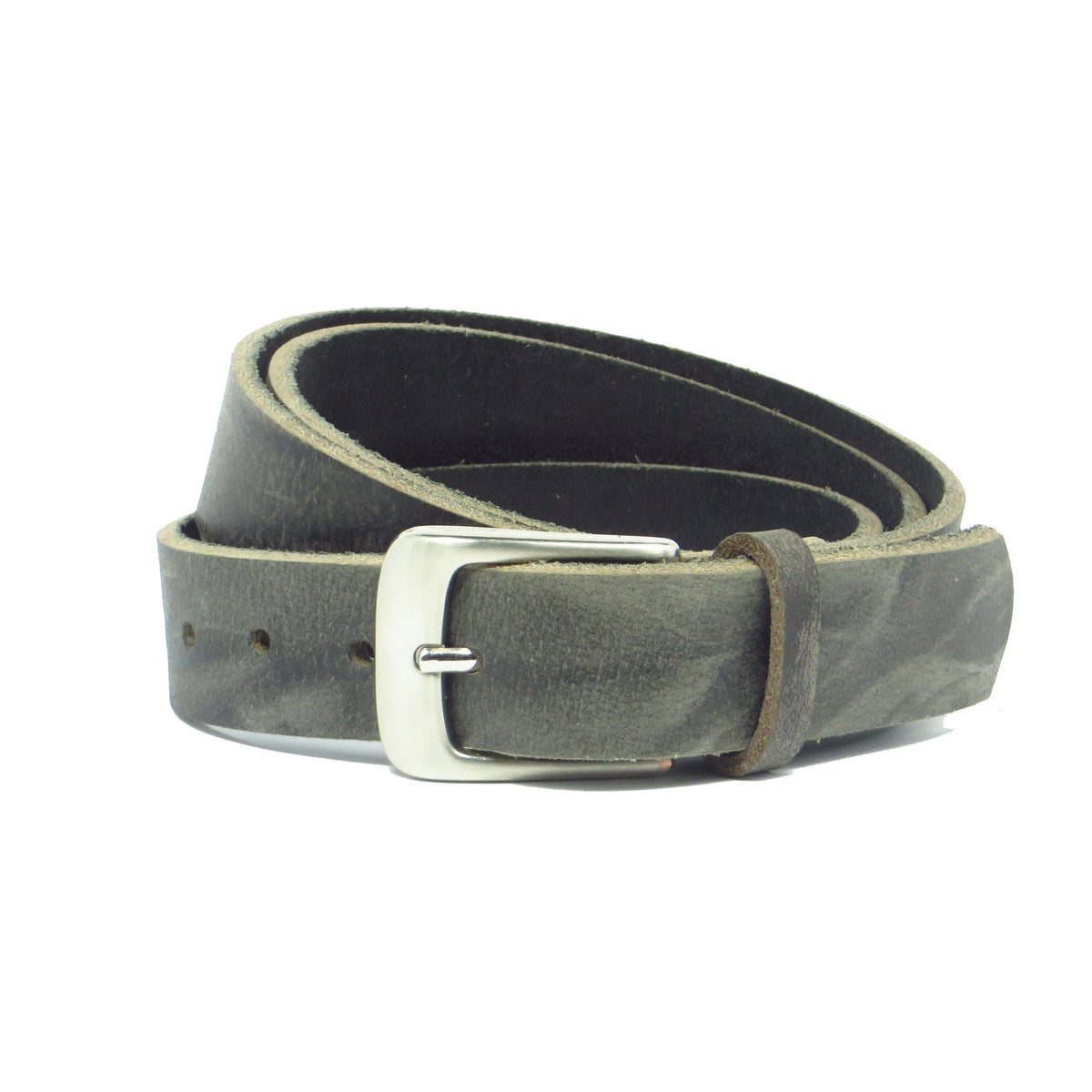 Ledergürtel 3 cm breit grau Büffelleder