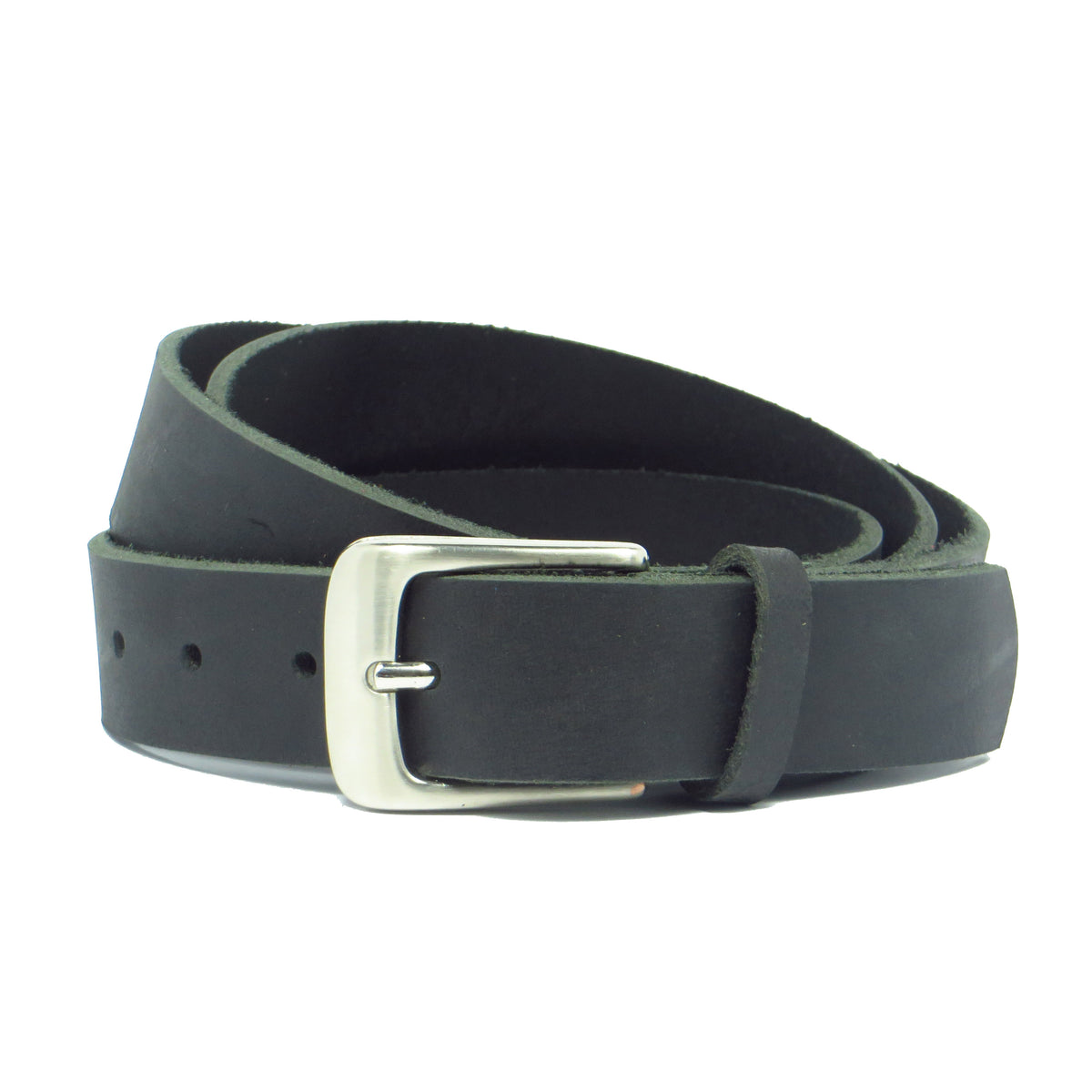 Ledergürtel 3 cm breit schwarz Büffelleder