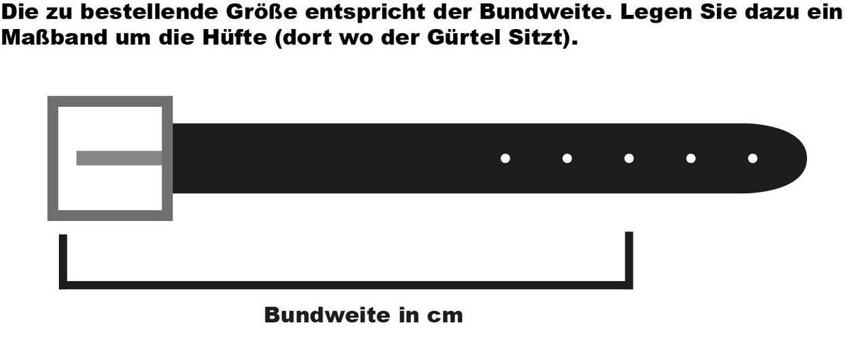 Arbeitsgürtel Ledergürtel Handwerkergürtel 4 cm breit braun Rindsleder