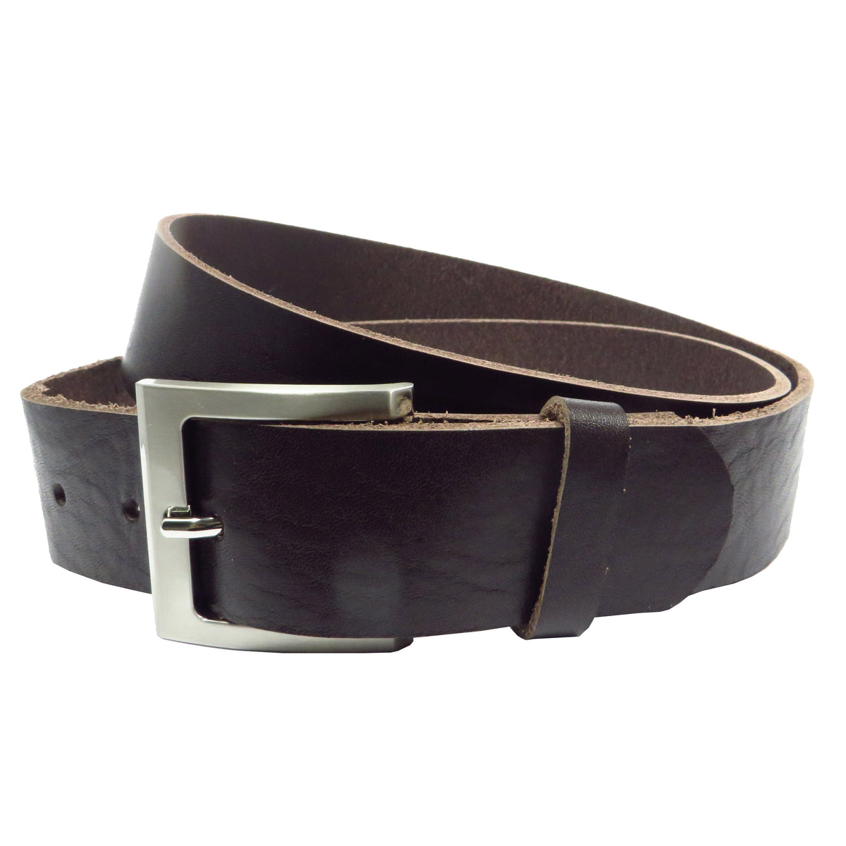Ledergürtel 4 cm breit dunkelbraun Rindsleder