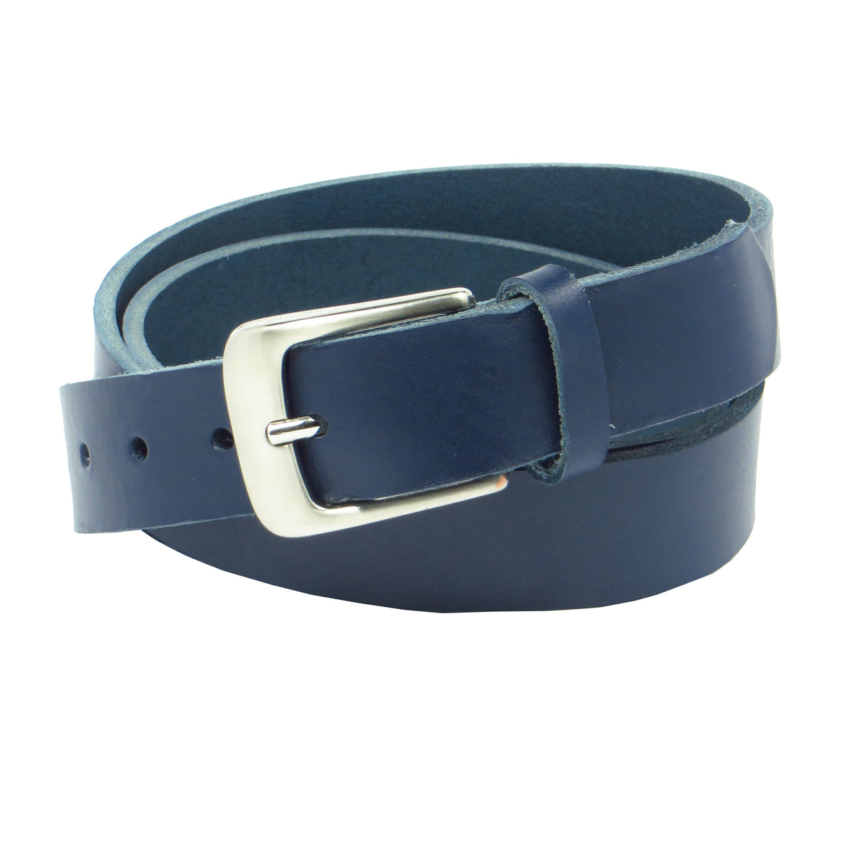 Ledergürtel 3 cm breit dunkelblau Rindsleder