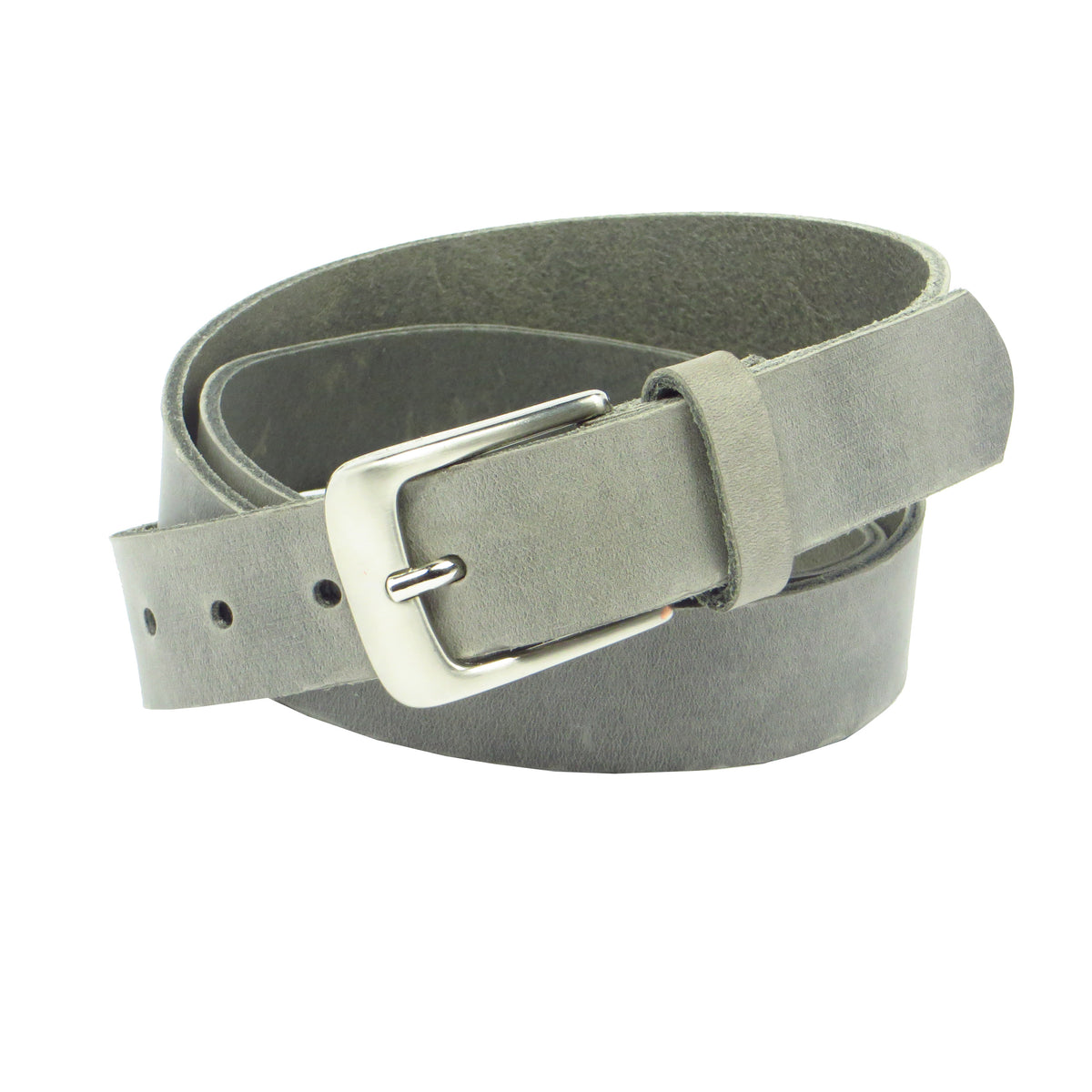 Ledergürtel 3 cm breit hellgrau Rindsleder