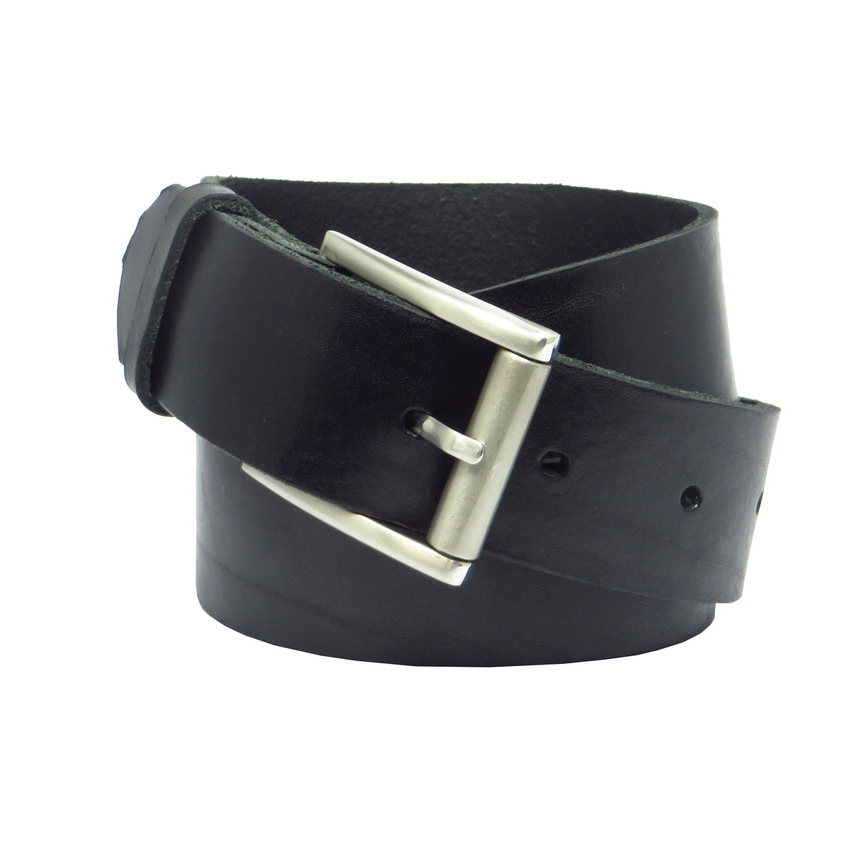 Ledergürtel 4 cm breit schwarz Rindsleder