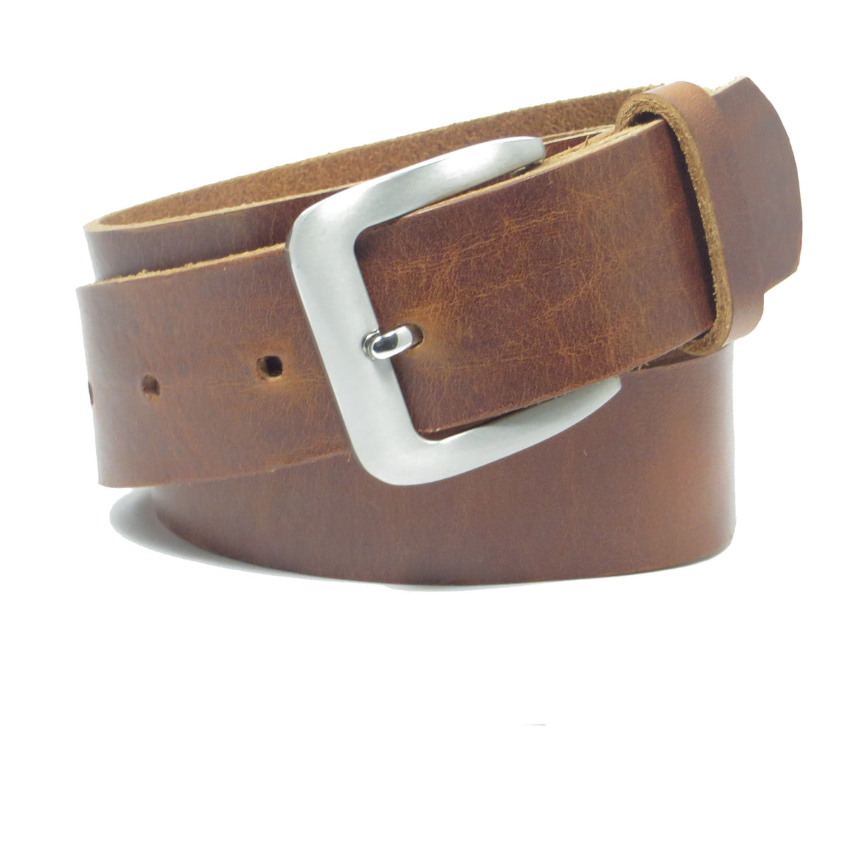 Ledergürtel 4 cm breit cognac braun Rindsleder