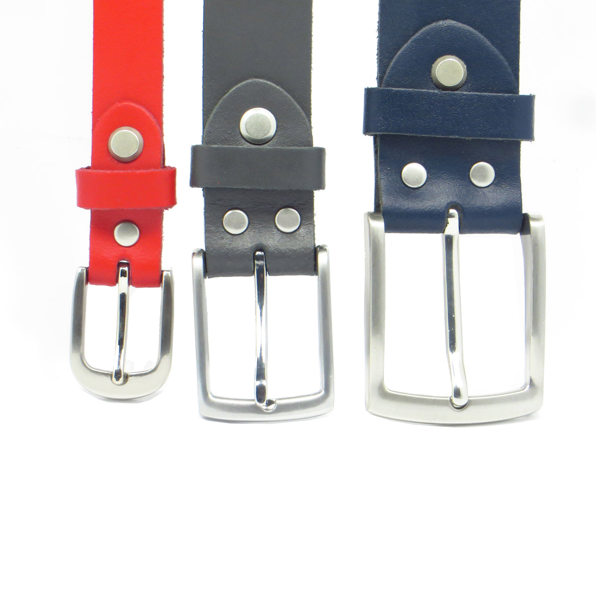 Ledergürtel 2 cm breit schwarz aus feinem Rindsleder