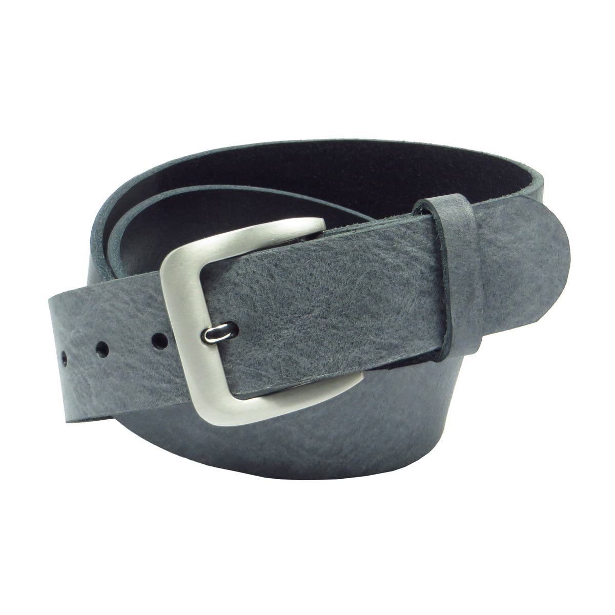 Ledergürtel 4 cm breit dunkelgrau Rindsleder