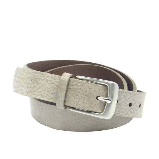 Ledergürtel 3 cm breit schlamm grau braun Rindsleder