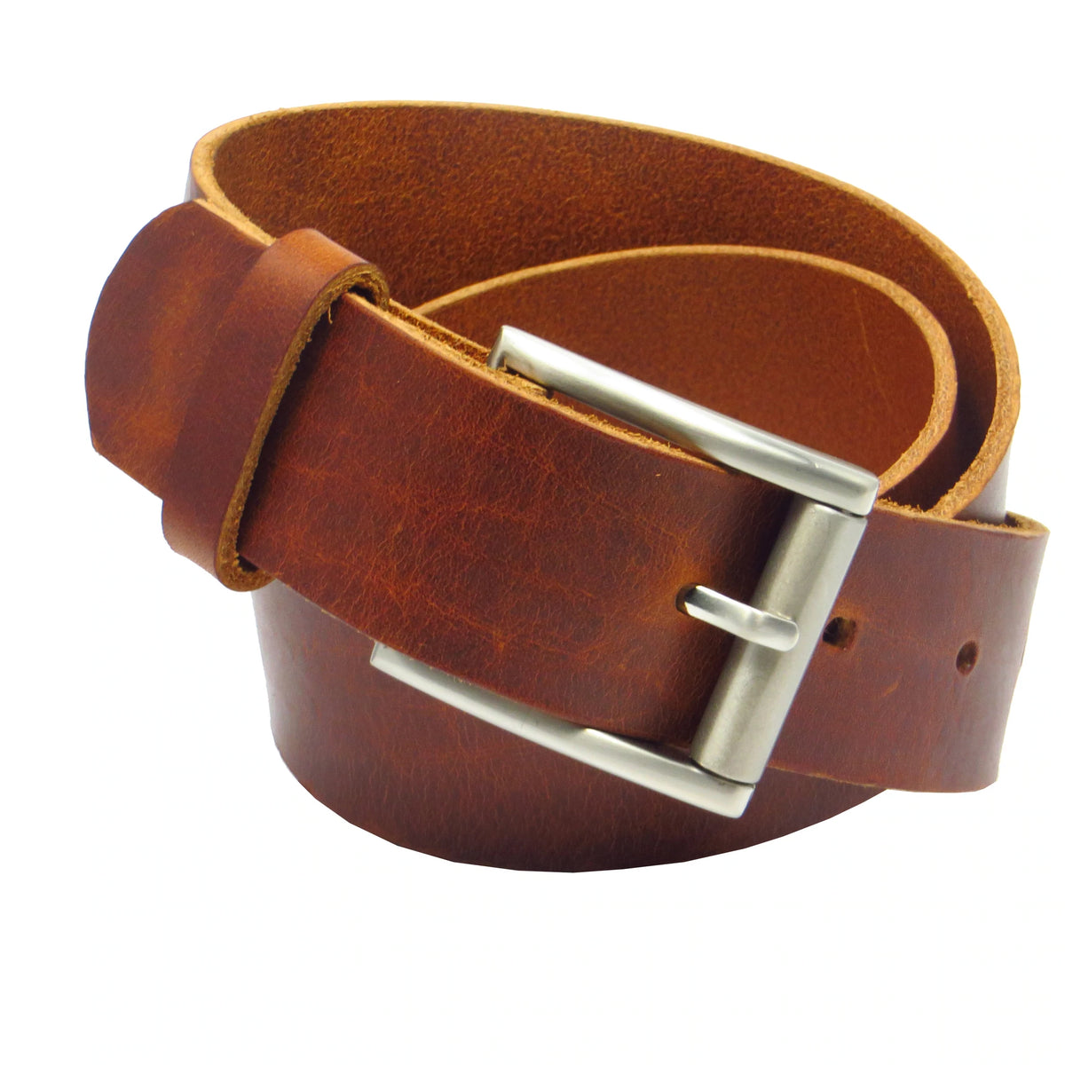Ledergürtel mit Rollschnalle aus Rindsleder 4cm