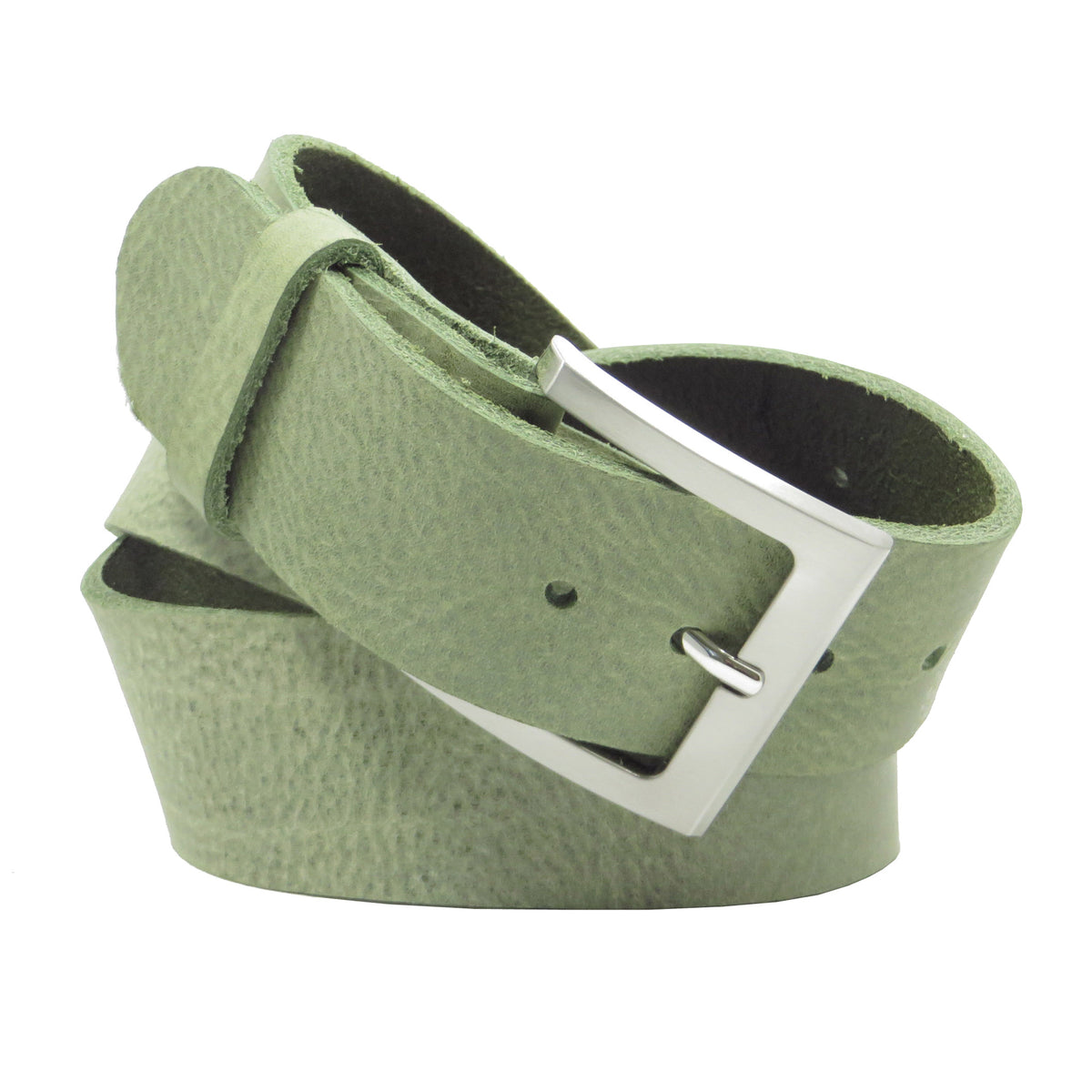 Ledergürtel 4 cm breit mint grün Rindsleder